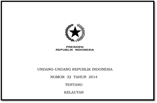 Undang-Undang Nomor 32 Tahun 2014 tentang Kelautan 