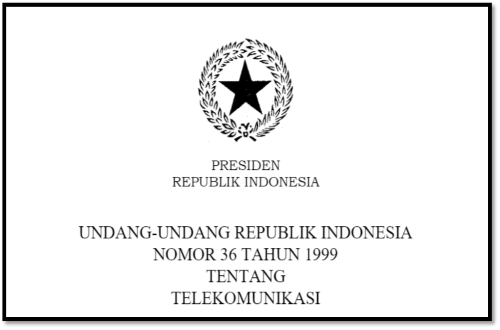 Undang-Undang No. 36 Tahun 1999 tentang Telekomunikasi